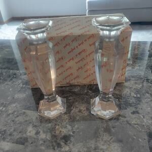 Nachtmann crystal made in Germany neiman marcus vintage candle holders